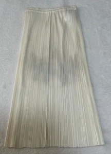 Pleats Please Issey Miyake Women's Skirt White Made in Japan size 1 Fast Ship - Picture 1 of 12