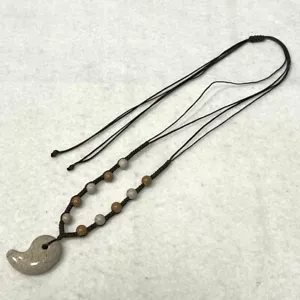 Hokutolite Piedras Preciosas Magatama Collar Gargantilla Amuleto Buena Suerte Salud JAPÓN - Imagen 1 de 8