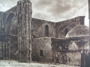 1925 SAMARIA ST. JOHN CHURCH RUINS Israel Shomron Levant West Bank Photogravure - Picture 1 of 2