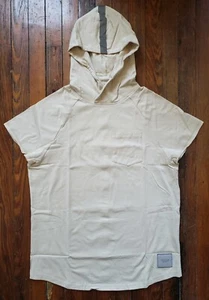NEW! Designer PHANTOM NYC Japan Men's SS Beige Reflective Tape Pocket Hoodie XL - Picture 1 of 6
