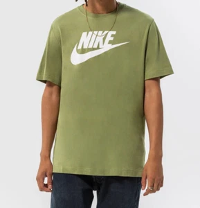 Nike Men's NSW Futura Icon Graphic S/S Green Tee AR5004-334 M  (2) - Picture 1 of 4