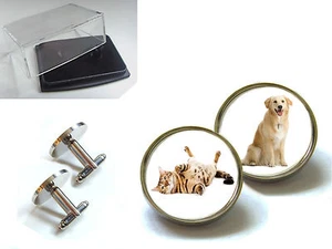 BESPOKE CUSTOM DESIGN PETS KIDS CHILDREN CHILD WEDDING SCHOOL CUFFLINKS GIFT - Picture 1 of 2
