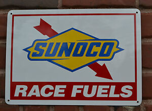 Sunoco Racing Fuel Gas Service Station PUMP SIGN Mechanic shop Advertising 10day