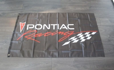 Pontiac Racing Banner Flag GTO Firebird Trans Am Garage Mechanic Man Cave - Image 1 of 4