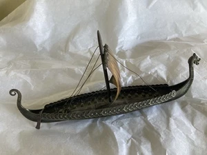 Edward Aagaard Replica 10" Bronze Viking Dragon Ship Denmark Model - Picture 1 of 12