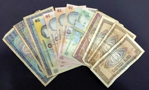 Romania Banknote 1 Leu, 5, 10, 50 & 100 Lei ( Lot 12 pieces) - Picture 1 of 6