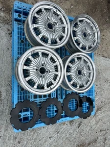 JDM Mugen CF-48 4Wheels no tires 15x6+38  4x100 Aero Cover - Picture 1 of 8