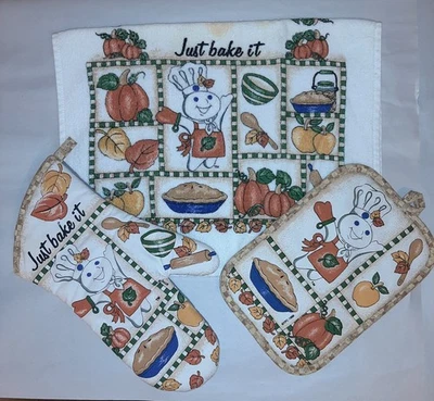 1999 PILLSBURY Doughboy "Just bake it" 3pc set - Image 1 of 4