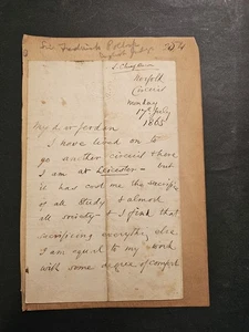 1865 Sir Frederick Pollock ALS - Chief Baron, Norfolk Circuit, Royal Arms Seal - Bild 1 von 5