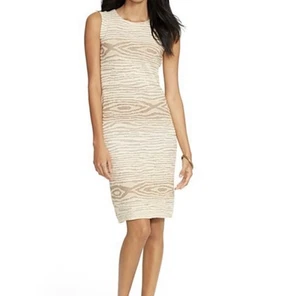 LAUREN Ralph Lauren Neutral Brown Sleeveless Cotton Linen Blend Sweater Dress XL - Picture 1 of 12