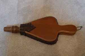 Handmade Wooden Leather Fireplace Bellow - Picture 1 of 6