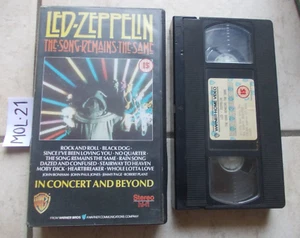 VHS VIDEOCASSETTA LED ZEPPELIN THE SONG REMAINS THE SAME IN CONCERT WARNER BROS - Foto 1 di 1