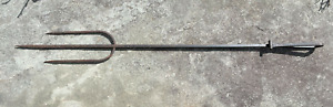 Primitive Trident Meat Fork Spit Fireplace Hearth Country Cooking Tool Vtg Ant