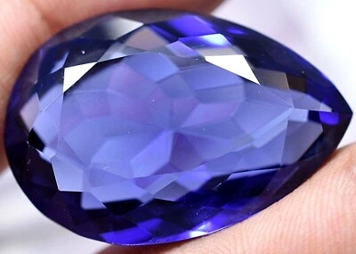 Lab Created 66.85 Ct Violet Blue Tanzanite GGL Certified Sparkling AAA+ Gemstone - Image 1 of 4