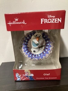 Hallmark Disney's Frozen Olaf Holding A Wreath Ornament - Picture 1 of 5