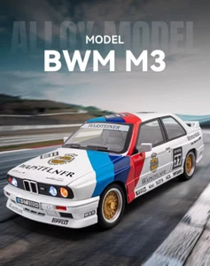 1:24 BMW M3 Racing Supercar Alloy Diecast Model Simulation Sound And Light Toy - Picture 1 of 10