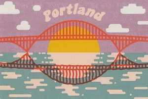 POSTCARD OR Oregon Portland Bridge MINT Unused - Picture 1 of 1