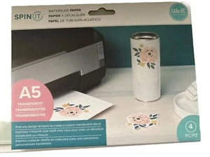 We R Memory Keepers Spin It Water Slide Paper A5 Transparent 4 Sheets - Picture 1 of 9