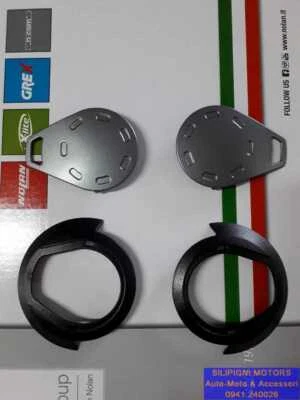 PLACCHETTE VISIERA NOLAN N20/TRAFFIC/G3.1/G1.1DARK INOX FLAT BLACK Cover visiera