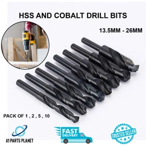 HSS DRILL BIT STEPPED 13MM SHANK BITS DRILLS STEEL METAL BLACKSMITH 13.5 - 26MM - Picture 1 of 39