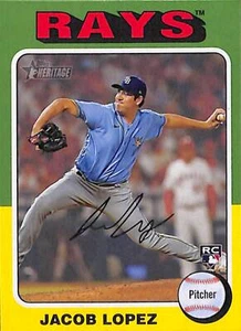 2024 Topps Heritage Mini #285 Jacob Lopez Tampa Bay Rays Rookie - Picture 1 of 2