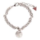 Guess Jewelry UBB70203 Ladies Silver Stainless Steel Bracelet Crystal Charm