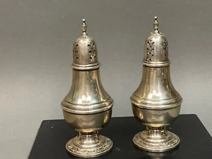 International sterling silver wild rose 128 grms weighted salt & pepper shakers - Picture 1 of 14