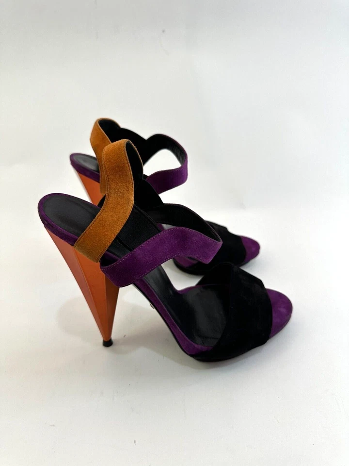 Gucci Multicolor Suede Liberty Platform Sandals Size 38 EU - Image 1 of 4