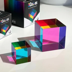 Original (50Mm) - Cyan, Magenta & Yellow Cube - Optical Color Cube - Teaches Sub - Picture 1 of 12