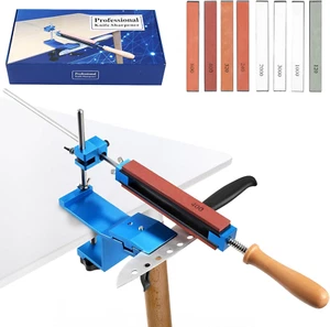 Affilacoltelli Manuale Professionale, Sistema Di Affilatura Ad Angolo Fisso, Con - Foto 1 di 12