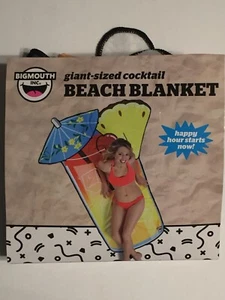 Übergroße Stranddecke Cocktail Getränk Strand Riesengroß Handtuch 75,5”x59,5” Neu mit Etikett - Bild 1 von 2