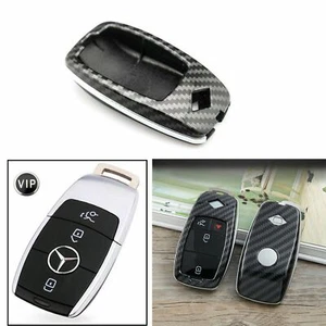 Carbon Fiber ABS Key Fob Cover For Mercedes Benz A C E S class E63 W213 W177 GLK - Picture 1 of 7