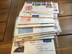 ICOLLECTZONE Great Britain International Usage First Day Cover Lot (F200) - Picture 1 of 14
