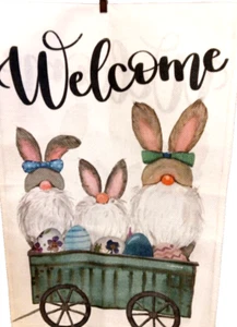Cute Easter Welcome Garden Flag - Picture 1 of 1