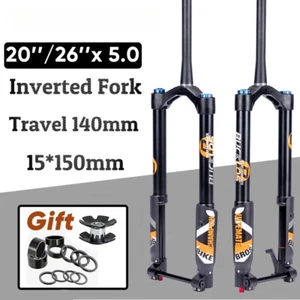 20/26er Inverted Air Suspension Fork Thru Axle 15*150mm Snow/Beach E-bike Fork - Picture 1 of 21