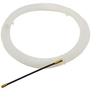 25m Kabeleinziehhilfe 3mm Polyamid Nylon Zugdraht mit Führungsfeder Kabel Einzie - Picture 1 of 2