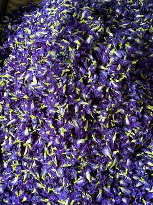 Bebida herbal premium de flor entera de guisante mariposa azul orgánica - Clitoria ternatea Foto 1 de 4