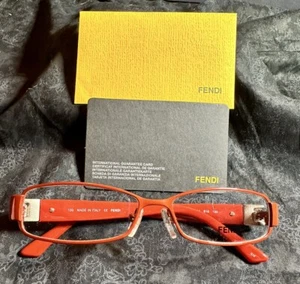 Fendi Women's F904 618 Red Oval Eyeglasses Frames Brand New COA included - Picture 1 of 10