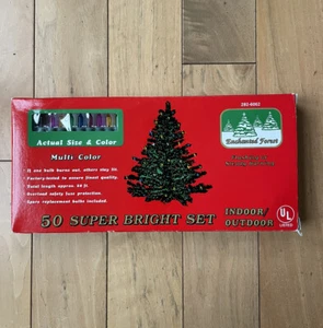 New 50 Enchanted Forest Lights Multicolor Set Indoor Outdoor Flashing Or Steady - Picture 1 of 10