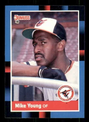 1988 Donruss #396 Mike Young NM-MT Orioles - Image 1 of 2