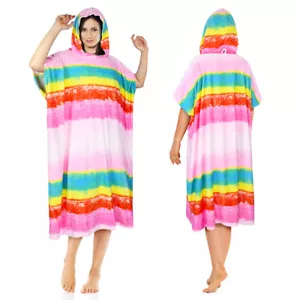 Surf Poncho Wetsuit Changing Robe Towel Hooded Pocket for Men Women Beach Surfer - Picture 1 of 7