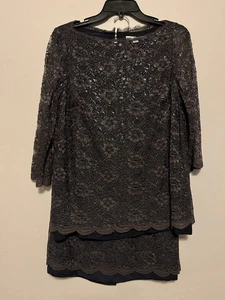 Boden Damen Größe 10 Rock und Top Anzug Set Braun Spitze - Bild 1 von 7