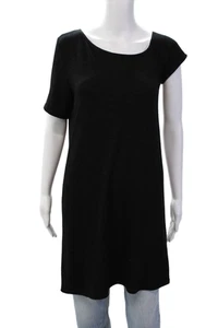 Wilfred Free Womens Off The Shoulder Detail Trapeze Dress Solid Black Size M - Picture 1 of 6