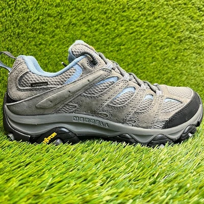Merrell Moab 3 Mujer Talla 8 Gris Azul Correr Impermeables Senderismo Zapatos Tenis Foto 1 de 4