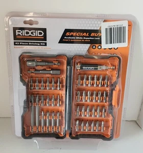 43 Piece Driving Bit Set with Nut Setters Philips Square Slot Torx Hex Bits - Picture 1 of 2
