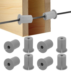 8pcs Cable Routing Kit for 1" Wall Hole 38mm Length Wall Grommet Grey - Afbeelding 1 van 8