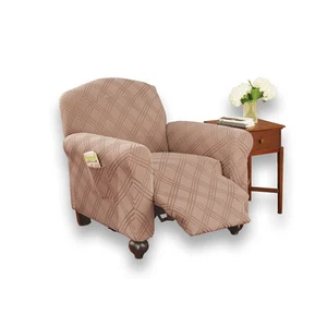 Double Diamond Form Fit Stretch Furniture Slipcover - Picture 1 of 21