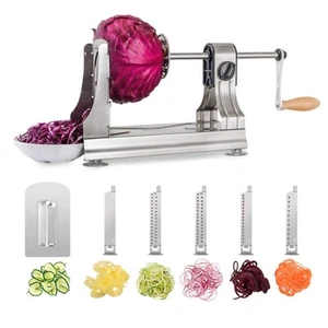WellToBe 6-Blade Vegetable Spiralizer Spiral Slicer Veggie Pasta Spaghetti Ma... - Picture 1 of 5