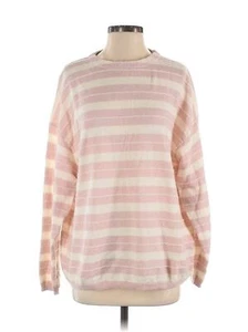 AllSaints Wolle Alpaka Oversize Pullover Pulli rosa weiß gestreift Gr. XS/S - Bild 1 von 3