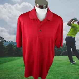 ben hogan dri fit mens golf Short Sleeves shirts XL Performance Collection Red - Picture 1 of 7